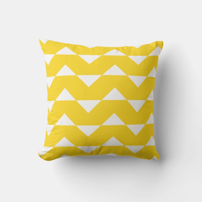 Sunshine Yellow OutdoorKussens Chevron Pattern Buitenkussen (Voorkant)