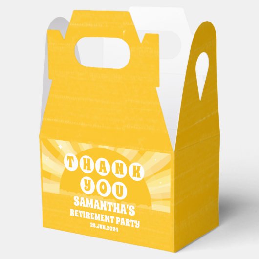 Sunshine Yellow Pensioen Partij dank u Bedankdoosjes (Geopend)