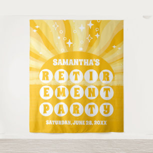 Sunshine Yellow Pensioenpartij Achtergrond Wandkleed
