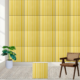 Sunshine Yellow Stripe Keramische Tegel Style 2 Tegeltje