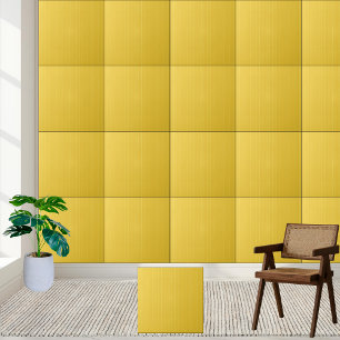 Sunshine Yellow Stripe Keramische Tegel Tegeltje