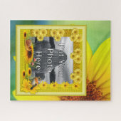 Sunshine Yellow Sunflower Foto Lijst Legpuzzel (Horizontaal)