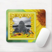 Sunshine Yellow Sunflower Foto Lijst Muismat (Met muis)