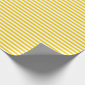 Sunshine Yellow | Wappapier met witte streep Cadeaupapier (Hoek)