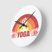 Sunshine Yoga Yogi Lotus Flower Ronde Klok (Hoek)