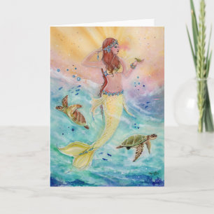 Sunshine Zee Mermaid wenskaart van Renee Kaart