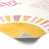 Sunshine Zeg niet Baby Baby shower spel teken Poster (Hoek)