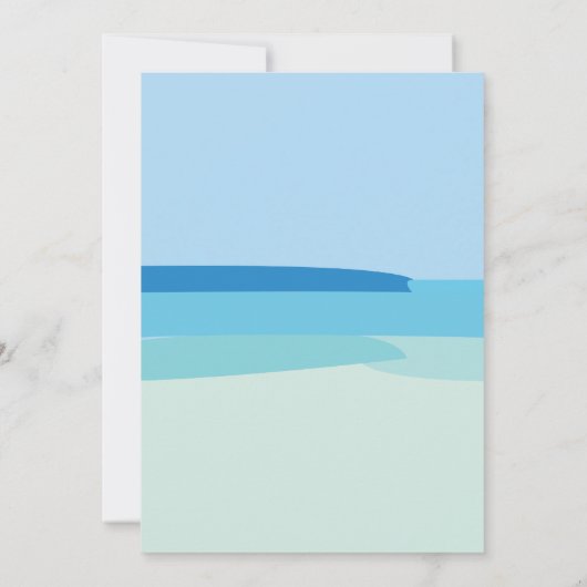 Sunshine Zomer Strand Bruiloft Kaart (Achterkant)