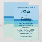 Sunshine Zomer Strand Bruiloft Kaart (Voorkant / Achterkant)