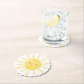 Sunshine, zon minimalistisch verjaardagsfeest kartonnen onderzetters (Insitu)