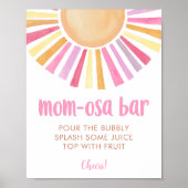 Sunshine zon moeder-osa bar meisje baby shower tek poster (Voorkant)