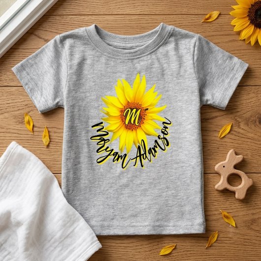Sunshine Zonnebloem + Monogram Naam | Aankondiging