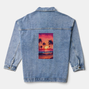 Sunsonsereniteit – Palm Beach Vibes T-shirt Denim Jacket
