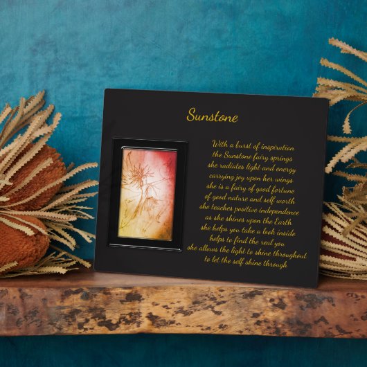 Sunstone Crystal Fairy Fotoplaat (Zijkant)