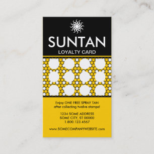 SUNTAN hexa stempelkaart Klantenkaartje