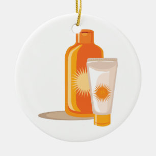Suntan Lotion Keramisch Ornament