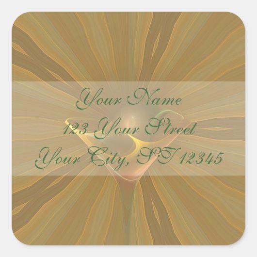 Suntini Faery Martini Art Vierkante Sticker (Voorkant)