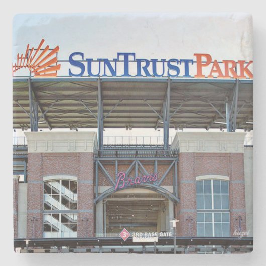 SunTrust Field, Atlanta Baseball Stenen Onderzetter (Voorkant)