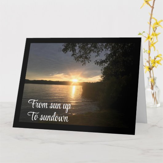 SUNUP TO SUNDOWN-ENJOY UW **BIRTHDAY** KAART (Gele Bloem)