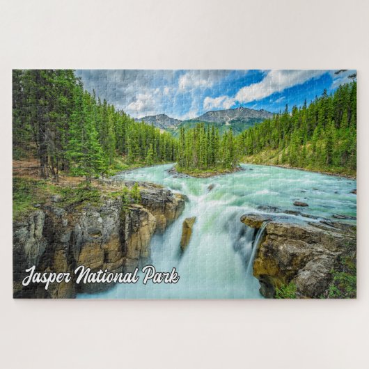 Sunwapta Falls, Jasper National Park Legpuzzel (Horizontaal)