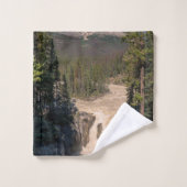 Sunwapta Herfsten, Canadian Waterfall Photography Bad Handdoek (Wasdoekje)