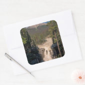 Sunwapta Riviercascade Vierkante Sticker (Envelop)