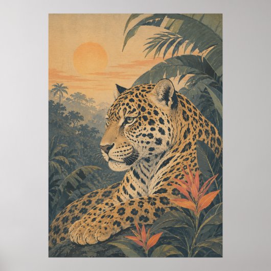 Sunward I — Jaguar bij zonsopgang Poster (Voorkant)