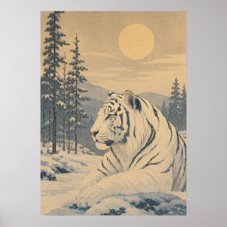 Sunward II — Witte Tijger in de Winter Poster