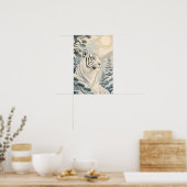 Sunward II — Witte Tijger in Winter Poster (Keuken)