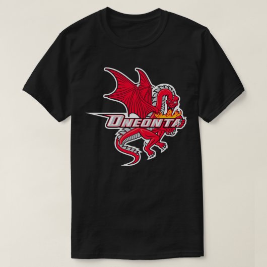 SUNY Oneonta rode draken T-shirt (Design voorkant)