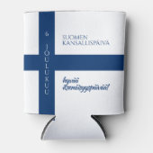 Suomen Kansallispäivä Finse nationale dag vlag Blikjeskoeler (Voorkant)