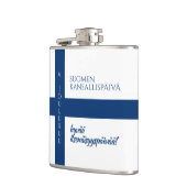 Suomen Kansallispäivä Finse nationale dag vlag Heupfles (Links)