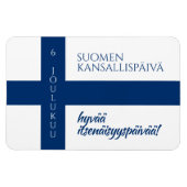 Suomen Kansallispäivä Finse nationale dag vlag Magneet (Horizontaal)