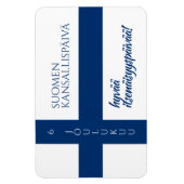 Suomen Kansallispäivä Finse nationale dag vlag Magneet (Verticaal)