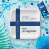Suomen Kansallispäivä Finse nationale dag vlag Papieren Bordje (Feest)