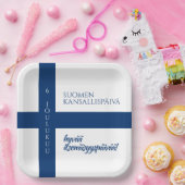 Suomen Kansallispäivä Finse nationale dag vlag Papieren Bordje (Feest)