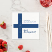 Suomen Kansallispäivä Finse nationale dag vlag Servet (Insitu)