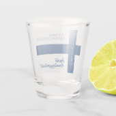Suomen Kansallispäivä Finse nationale dag vlag Shot Glas (Achterkant)