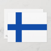 Suomen Lippu - De vlag van Finland Briefkaart (Voorkant / Achterkant)