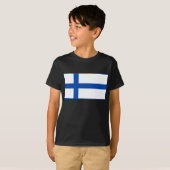 Suomen lippu paita - De vlag van Finland T-shirt (Voorkant volledig)