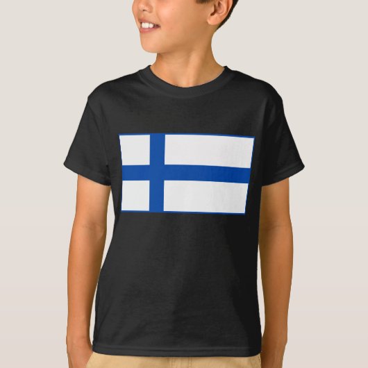 Suomen lippu paita - De vlag van Finland T-shirt (Voorkant)