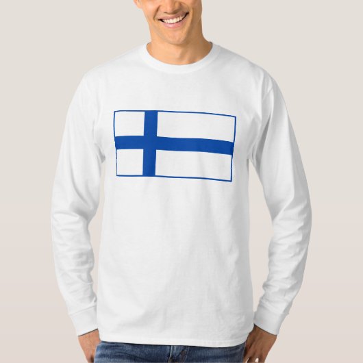Suomen lippu t-paita - De vlag van Finland T-shirt (Voorkant)
