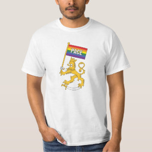 Suomenleijona + speed-rauhanlippu, t-paidat t-shirt
