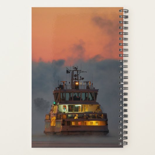 Suomenlinna-veerboot op de koude ochtendplanner planner (Achterkant)