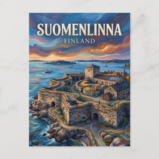 Suomenlinna Zeevesting Finland Briefkaart (Voorkant)