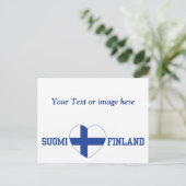 SUOMI FINLAND aangepast briefkaart (Staand voorkant)