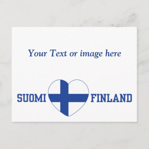 SUOMI FINLAND aangepast briefkaart