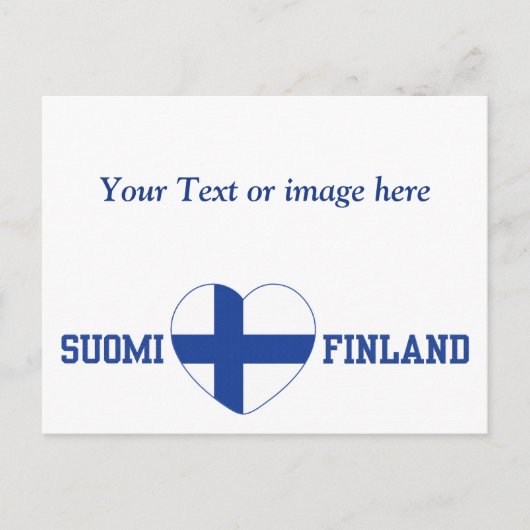 SUOMI FINLAND aangepast briefkaart (Voorkant)