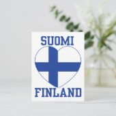 SUOMI FINLAND aangepast briefkaart (Staand voorkant)