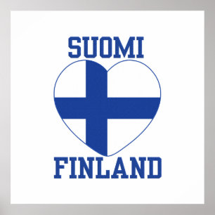 SUOMI FINLAND aangepast poster